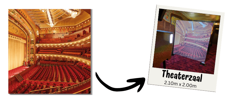 Theaterzaal Peesdoek breed