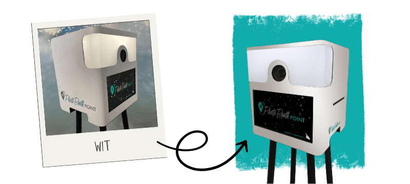 Gepersonaliseerde booth in Eindhoven, inclusief service, ondersteuning en onbeperkt foto's in goede kwaliteit.